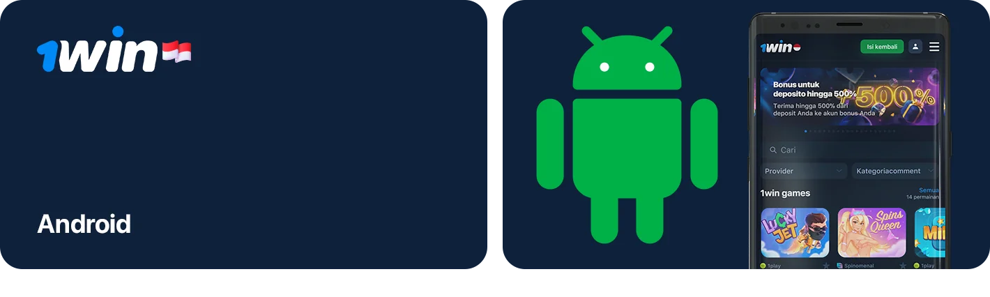 Aplikasi Android 1Win nyaman dan mudah dipasang