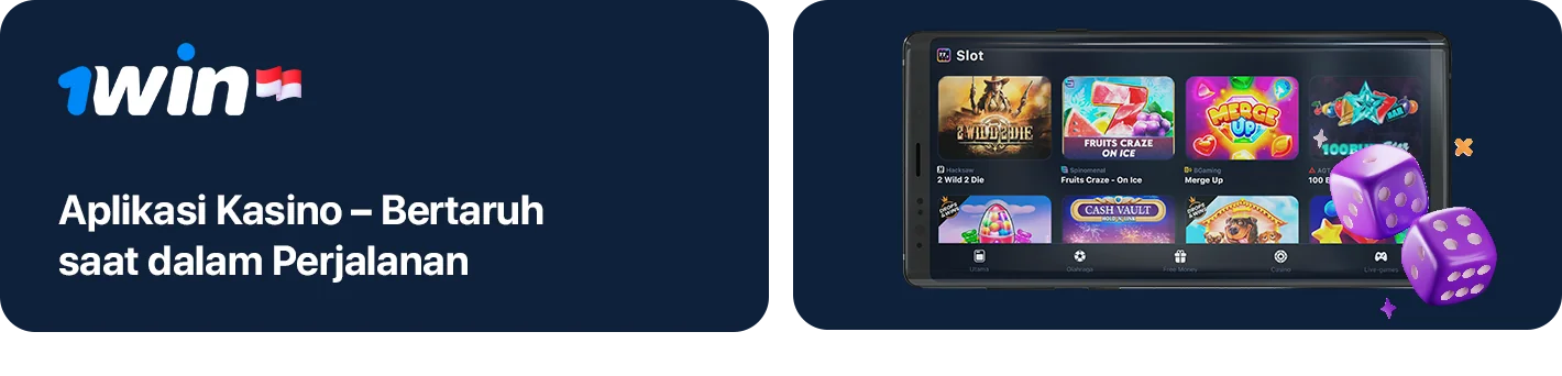 Anda dapat mencoba semua Fitur 1Win Casino menggunakan Aplikasi iOS atau Android
