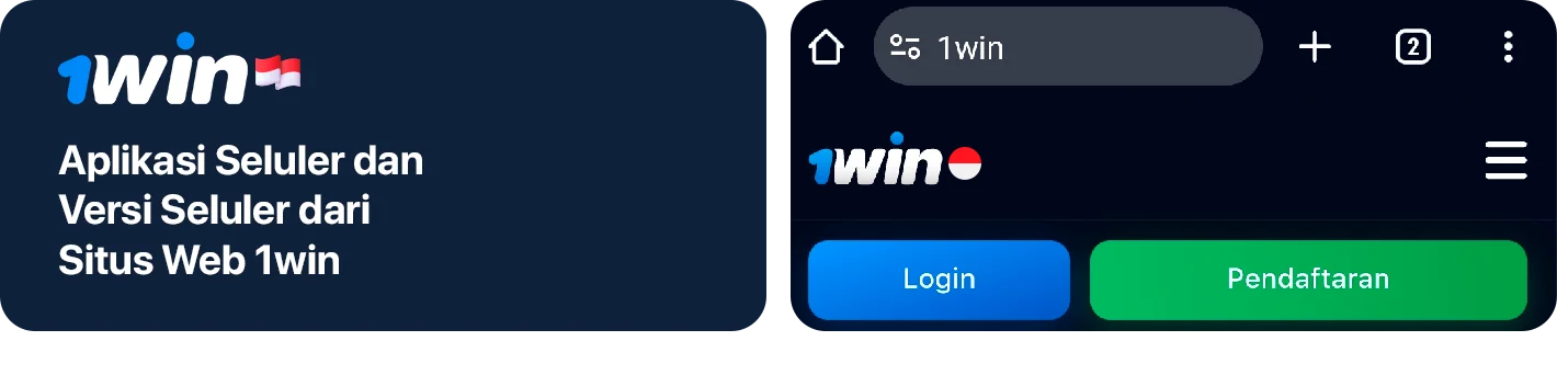 1Win menyediakan Situs Web Versi Seluler dan Aplikasi seluler yang identik untuk iOS dan Android