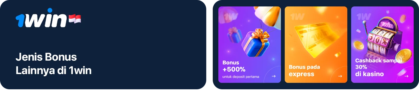 Tidak hanya kode promo: varian bonus lainnya di 1Win Indonesia