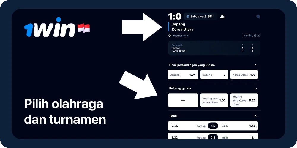 Pilih pasar taruhan - Taruhan Langsung 1Win