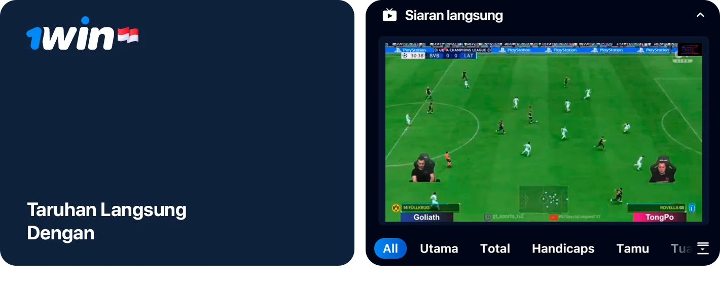 Taruhan Langsung adalah metode taruhan paling populer di 1Win Indonesia