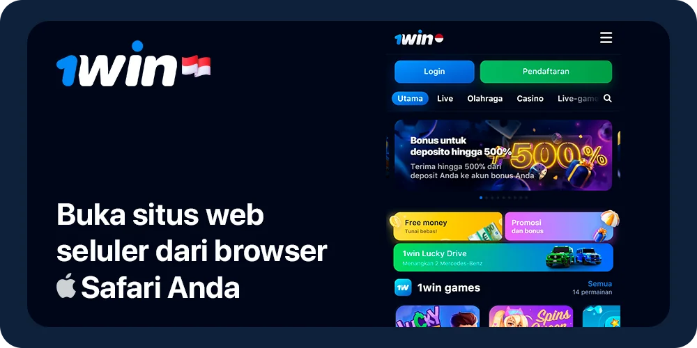 Buka Situs Web Seluler 1Win