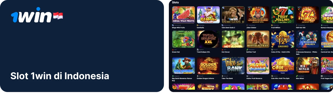 Opsi slot 1win berjumlah lebih dari 10.500 permainan untuk Penjudi Indonesia