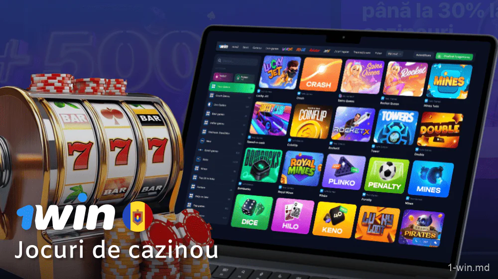Jocuri de cazino pe site-ul 1win în Moldova