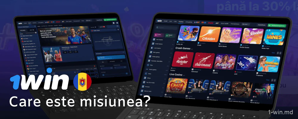 Misiunea site-ului de jocuri de noroc 1win în Moldova