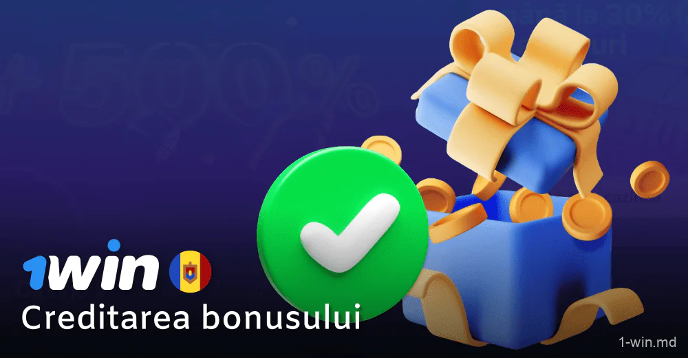 Așteptați ca bonusul să fie creditat în contul dvs. 1win
