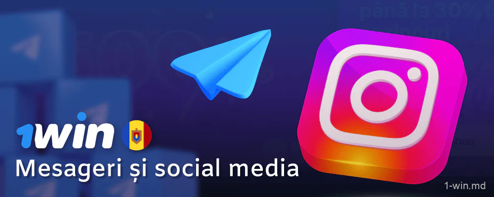 1win messenger și social media pentru jucătorii moldoveni