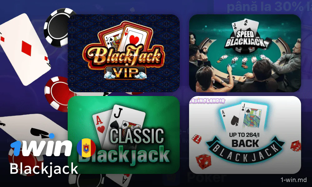 Joc de cărți Blackjack la 1win Moldova