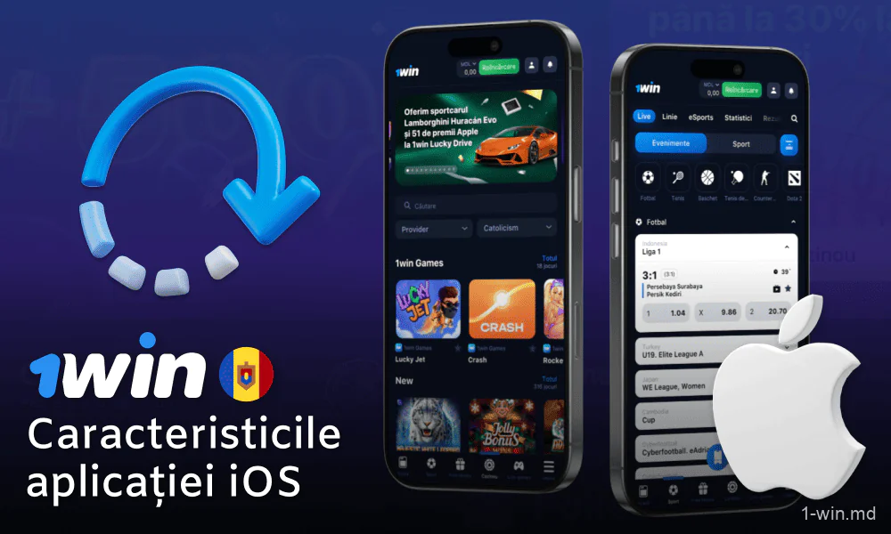 Caracteristici ale aplicației 1win pe dispozitivele iOS