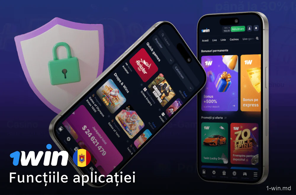Funcționalitatea aplicației mobile 1win