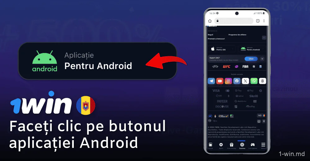 Selectați pictograma Android 1win