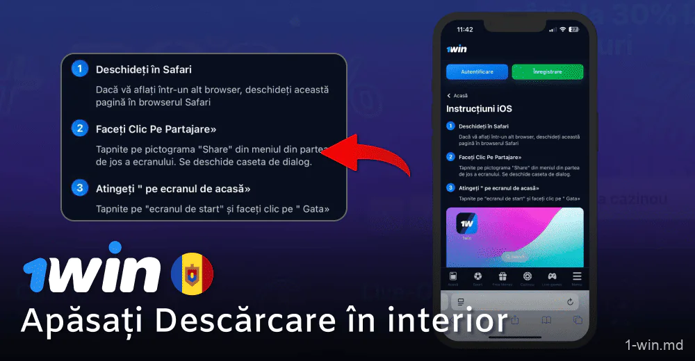 Faceți clic pe Descărcare 1win