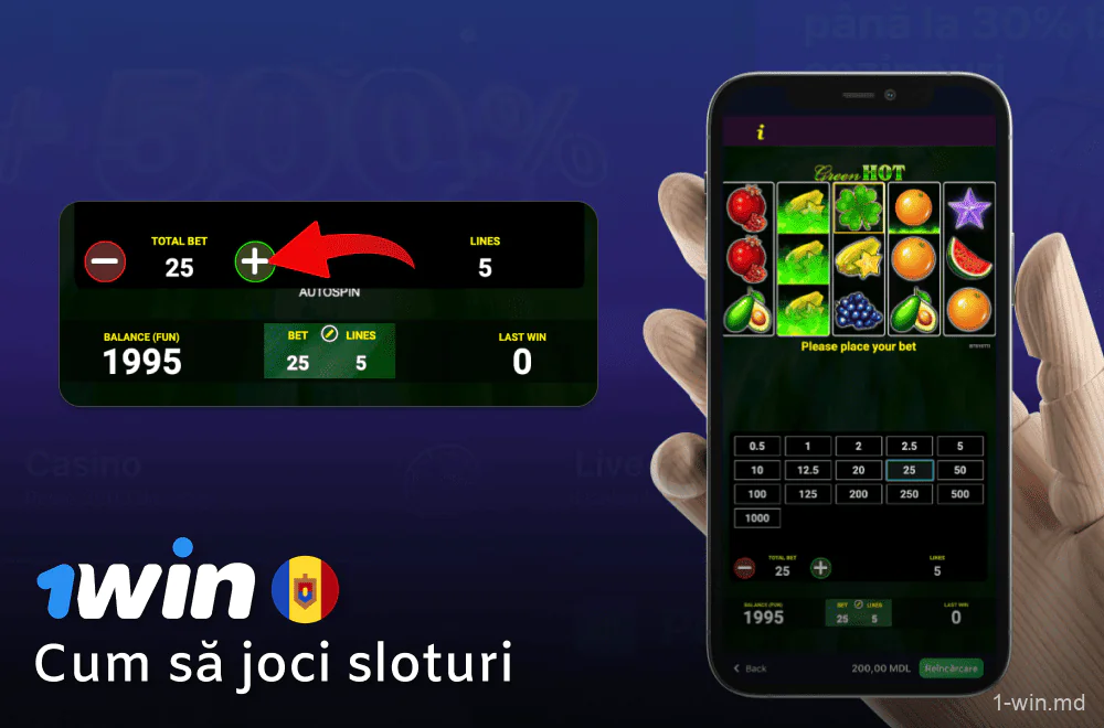 Instrucțiuni despre cum să joci sloturi pe aplicația mobilă 1win