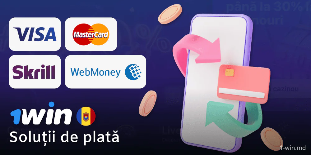 Metode bancare în aplicația mobilă 1win