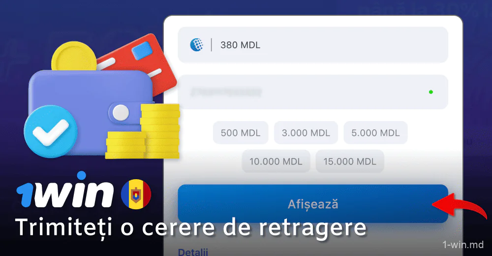 Confirmați cererea de retragere din contul dvs. 1win