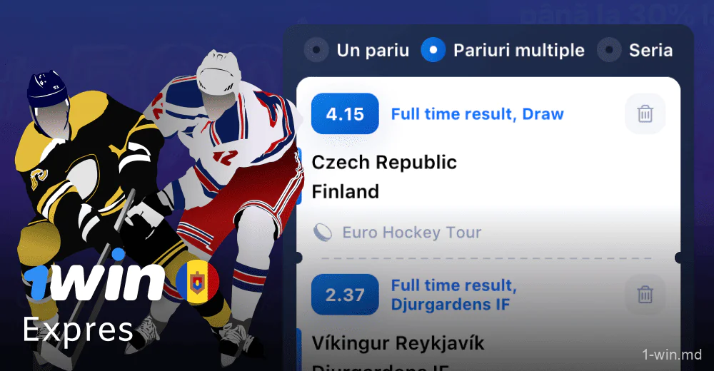 Pariuri expres la 1win în Moldova