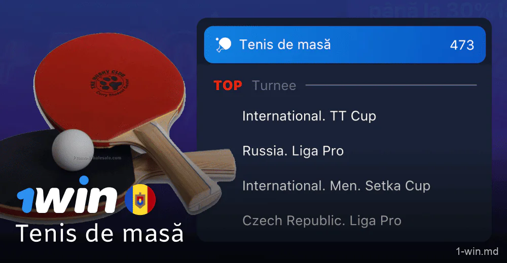 Meciuri de tenis de masă pe care să pariezi la 1win